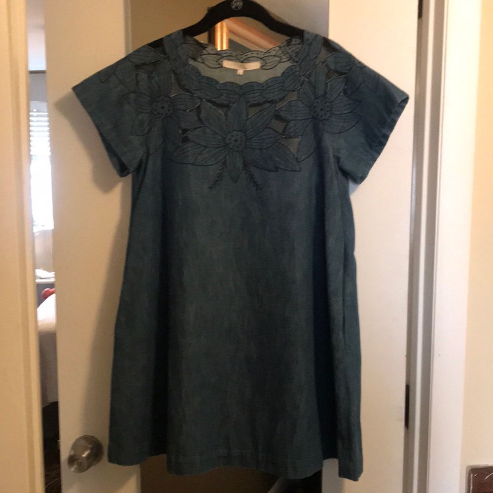 Philip Lim 3.1 denim a line vintage style mini dress small